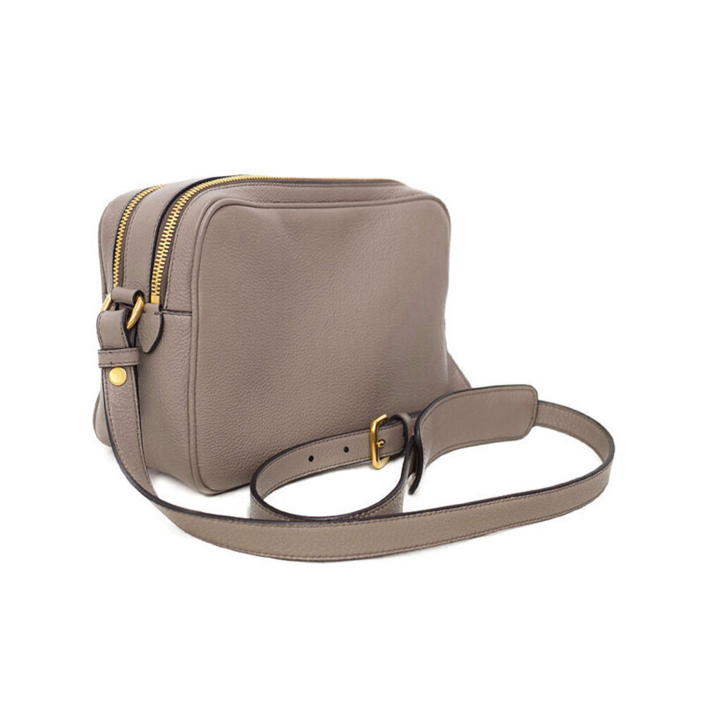 Prada Vitello Phenix camera Crossbody bag argilla gray grained leather - Picture 2 of 9